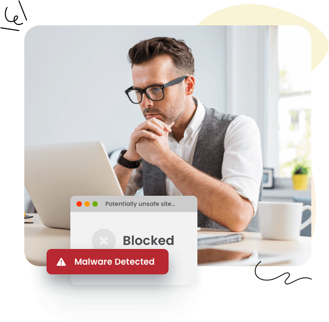 Customer concerned after finding malware on his site.